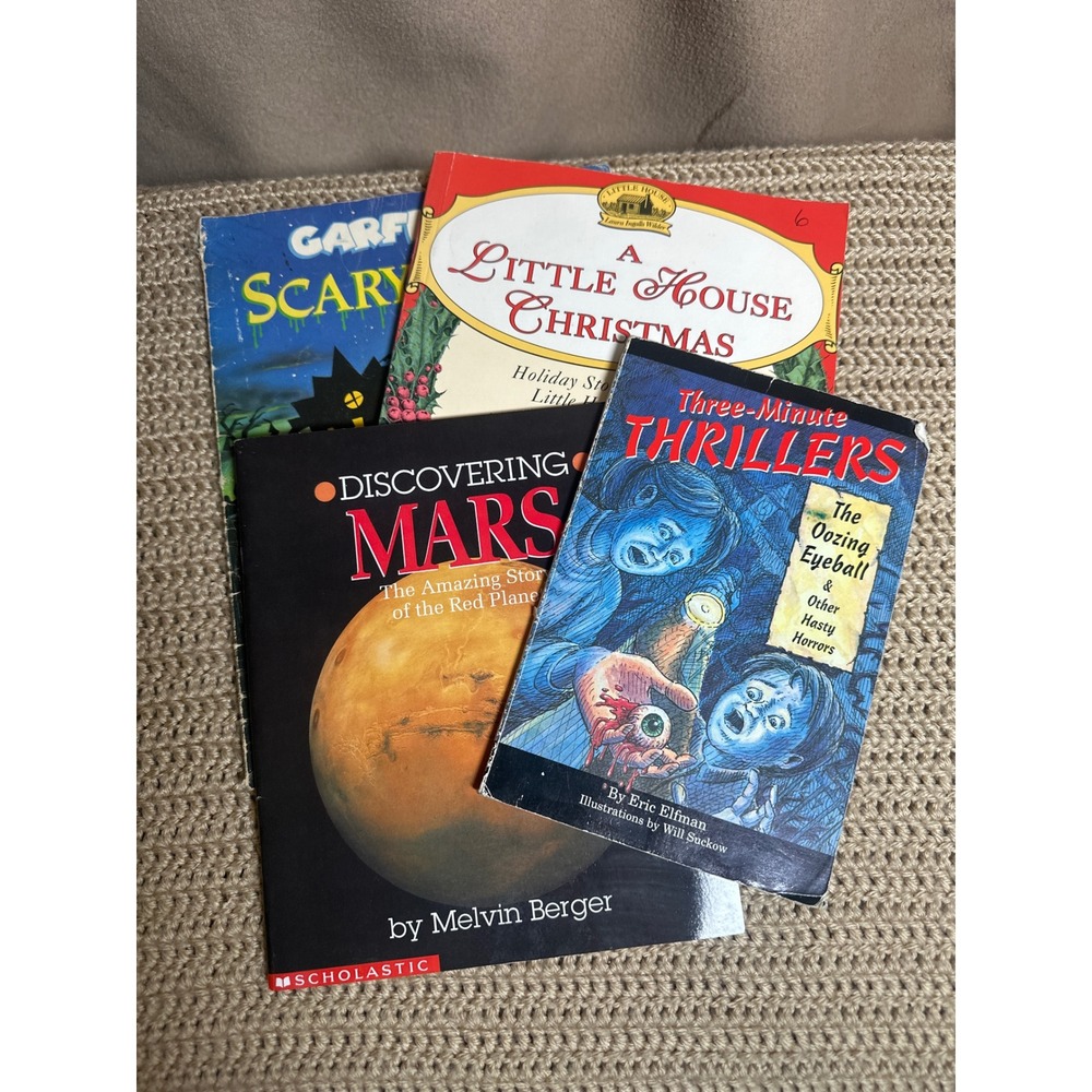 Kids Book Lot Level 5th Grade Garfield Little House Mars Three Minute Thrillers